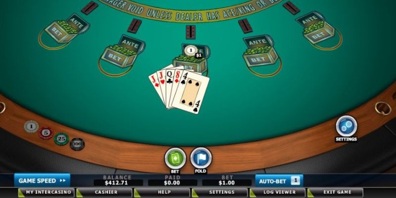 Hành động bỏ bài trong  Caribbean Stud Poker